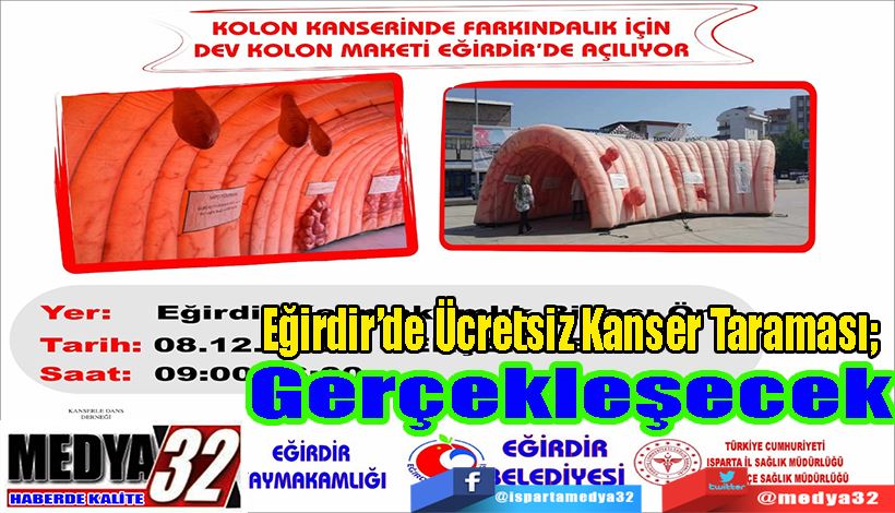 Eğirdir’de Ücretsiz Kanser Taraması;  Gerçekleşecek