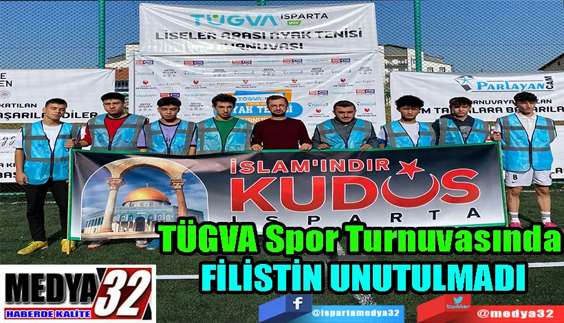 TÜGVA Spor Turnuvasında  FİLİSTİN UNUTULMADI