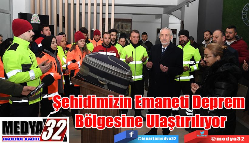 Şehidimizin Emaneti Deprem  Bölgesine Ulaştırılıyor 