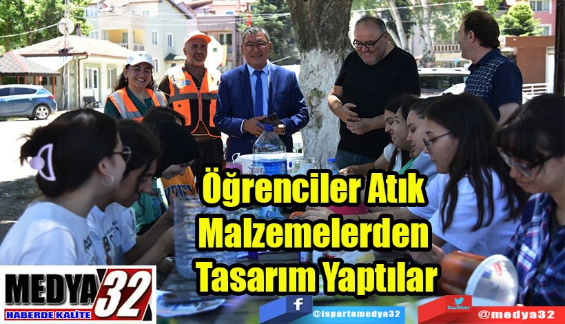 Öğrenciler Atık  Malzemelerden  Tasarım Yaptılar