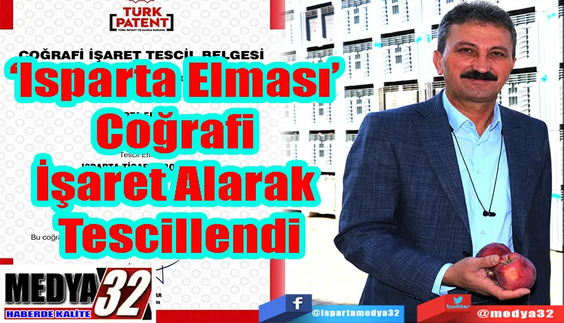 ‘Isparta Elması’ Coğrafi  İşaret Alarak Tescillendi