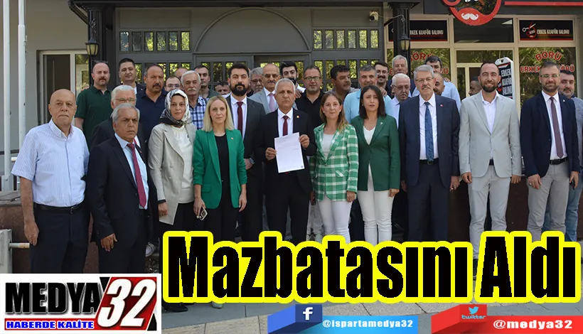 MHP Isparta İl Başkanı Ahmet Önder Topçu;  Mazbatasını Aldı