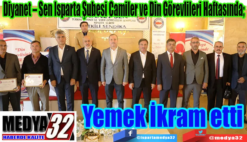 Diyanet – Sen Isparta Şubesi Camiler ve Din Görevlileri Haftasında;  Yemek İkram etti