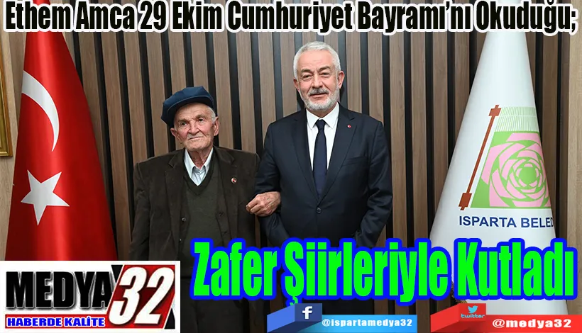 Ethem Amca 29 Ekim Cumhuriyet Bayramı’nı Okuduğu;  Zafer Şiirleriyle Kutladı