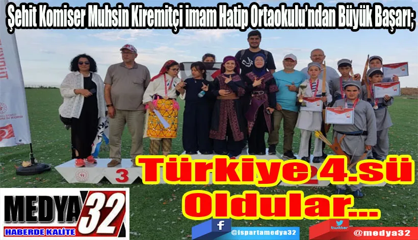 Şehit Komiser Muhsin Kiremitçi imam Hatip Ortaokulu’ndan Büyük Başarı;  Türkiye 4.sü  Oldular…