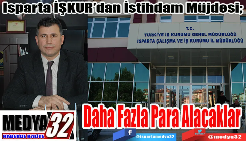 Isparta İŞKUR’dan İstihdam Müjdesi;  Daha Fazla Para Alacaklar 