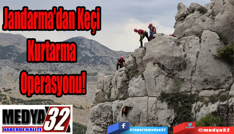 Jandarma’dan Keçi  Kurtarma Operasyonu! 