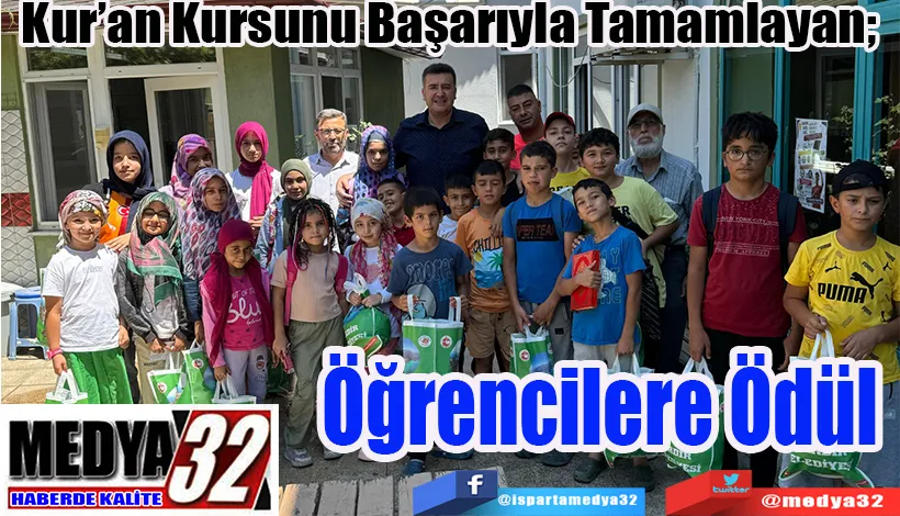 Kur’an Kursunu Başarıyla Tamamlayan;  Öğrencilere Ödül 