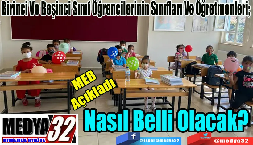 MEB Açıkladı Birinci Ve Beşinci Sınıf Öğrencilerinin Sınıfları Ve Öğretmenleri;   Nasıl Belli Olacak?