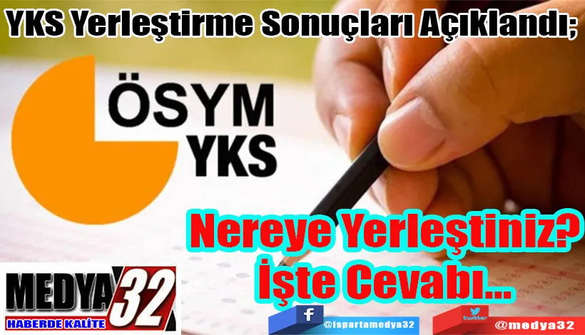 YKS Yerleştirme Sonuçları Açıklandı;  Nereye Yerleştiniz? İşte Cevabı…