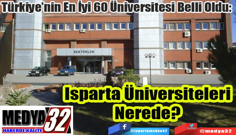 Türkiye’nin En İyi 60 Üniversitesi Belli Oldu:  Isparta Üniversiteleri Nerede? 