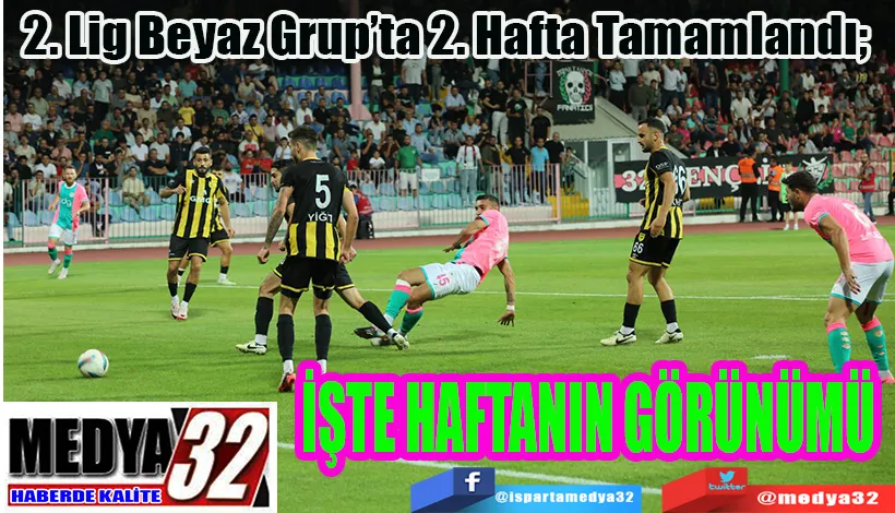 2. Lig Beyaz Grup’ta 2. Hafta Tamamlandı;  İŞTE HAFTANIN GÖRÜNÜMÜ