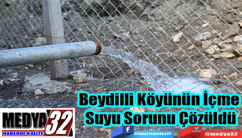 Beydilli Köyünün İçme  Suyu Sorunu Çözüldü