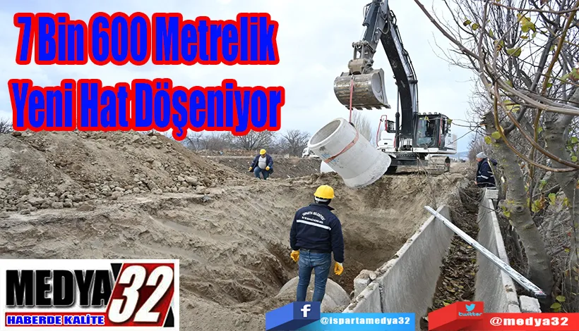 7 Bin 600 Metrelik Yeni Hat Döşeniyor 