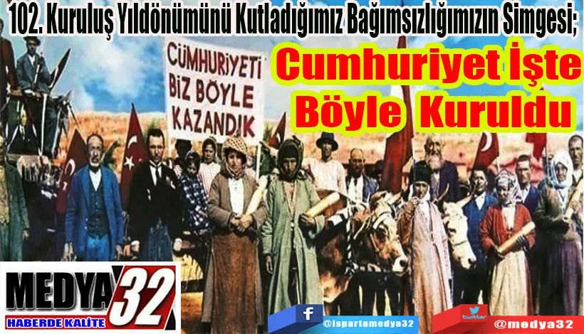 102. Kuruluş Yıldönümünü Kutladığımız Bağımsızlığımızın Simgesi;  Cumhuriyet İşte  Böyle Kuruldu