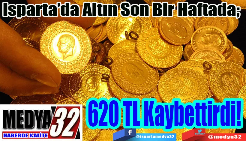 Isparta’da Altın Son Bir Haftada;   620 TL Kaybettirdi! 