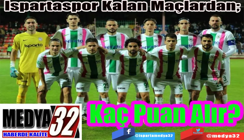 Ispartaspor Kalan Maçlardan;  Kaç Puan Alır? 