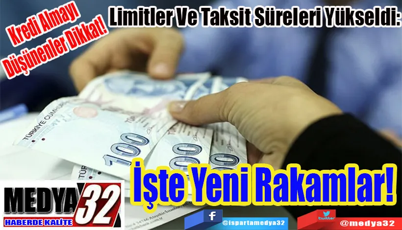 Kredi Almayı Düşünenler Dikkat!  Limitler Ve Taksit Süreleri Yükseldi: İşte Yeni Rakamlar!