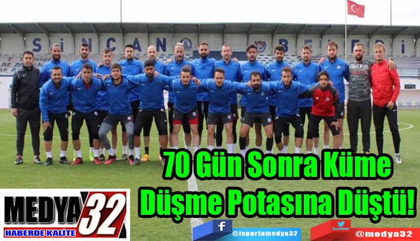 70 Gün Sonra Küme  Düşme Potasına Düştü! 