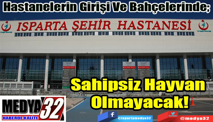 Hastanelerin Girişi Ve Bahçelerinde;  Sahipsiz Hayvan Olmayacak!