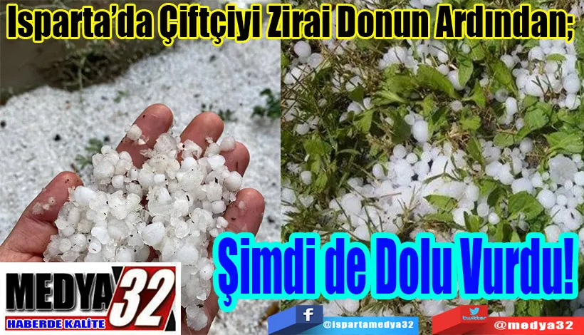 SON DAKİKA HABER  Isparta’da Çiftçiyi Zirai Donun Ardından;  Şimdi de Dolu Vurdu! 