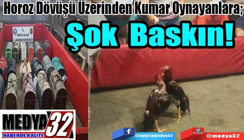 Horoz Dövüşü Üzerinden Kumar Oynayanlara;  Şok Baskın! 