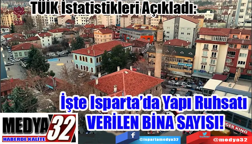   TÜİK İstatistikleri Açıkladı:  İşte Isparta’da Yapı Ruhsatı  VERİLEN BİNA SAYISI! 