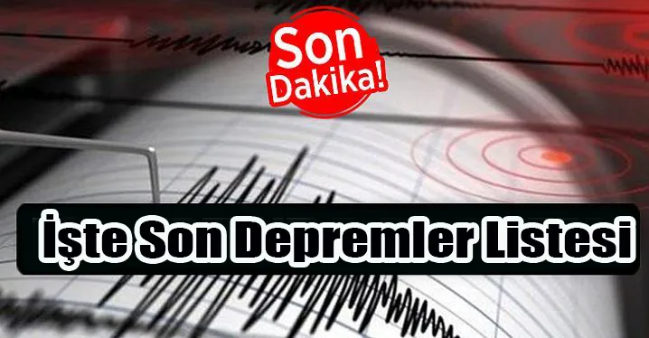 Son Dakika!  İşte Son Depremler Listesi 