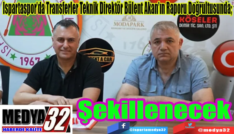 Ispartaspor’da Transferler Teknik Direktör Bülent Akan’ın Raporu Doğrultusunda;  Şekillenecek