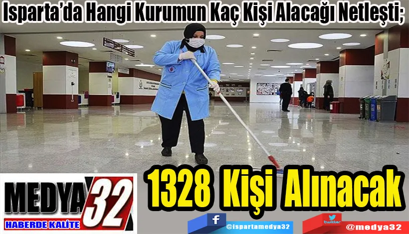 Isparta’da Hangi Kurumun Kaç Kişi Alacağı Netleşti;  1328 Kişi Alınacak 