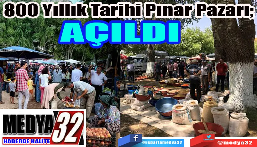 800 Yıllık Tarihi Pınar Pazarı;  AÇILDI 