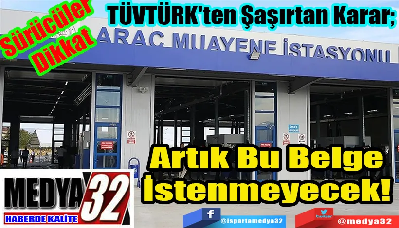 Sürücüler Dikkat TÜVTÜRK