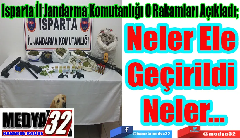 Isparta İl Jandarma Komutanlığı O Rakamları Açıkladı;  Neler Ele Geçirildi Neler…