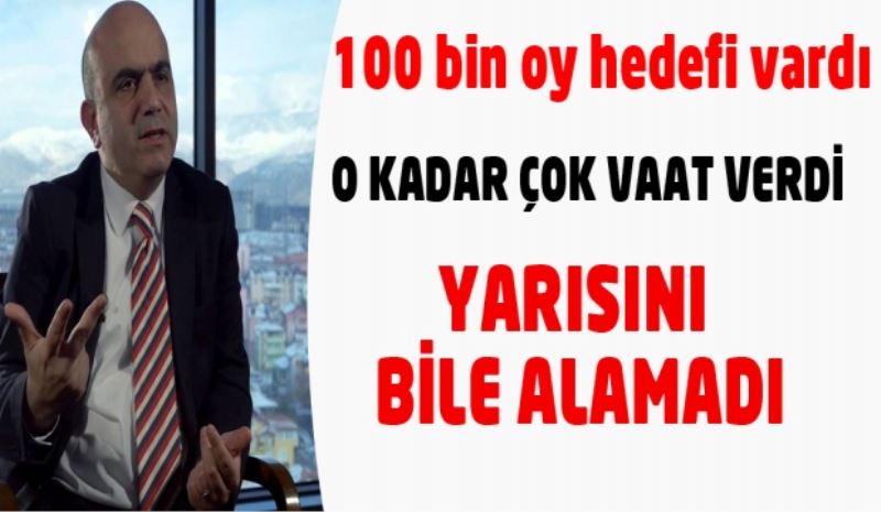 100 bin oy hedefi vardı, yarısını bile alamadı