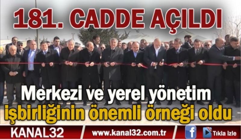 181. Cadde törenle açıldı