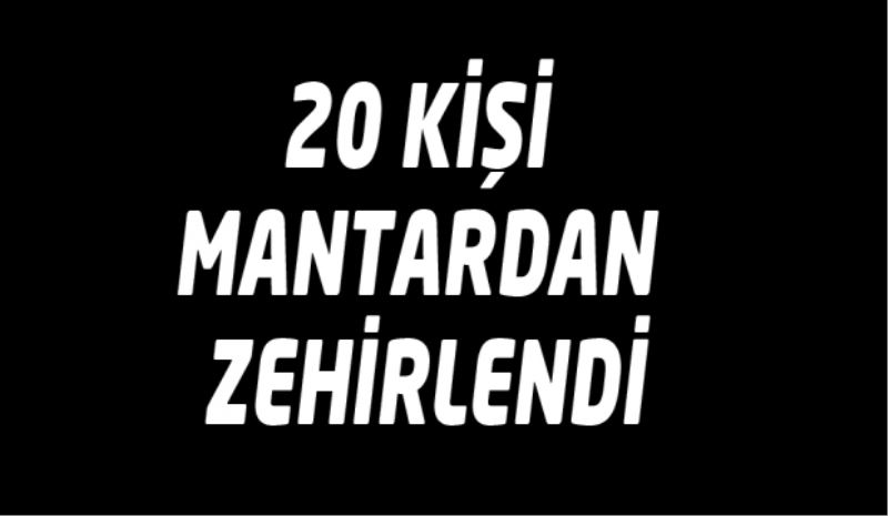 20 kişi mantardan zehirlendi