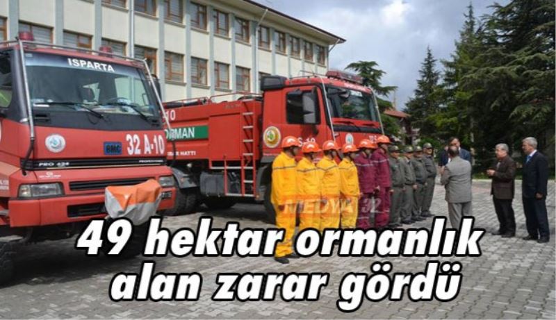 49 hektar ormanlık alan zarar gördü