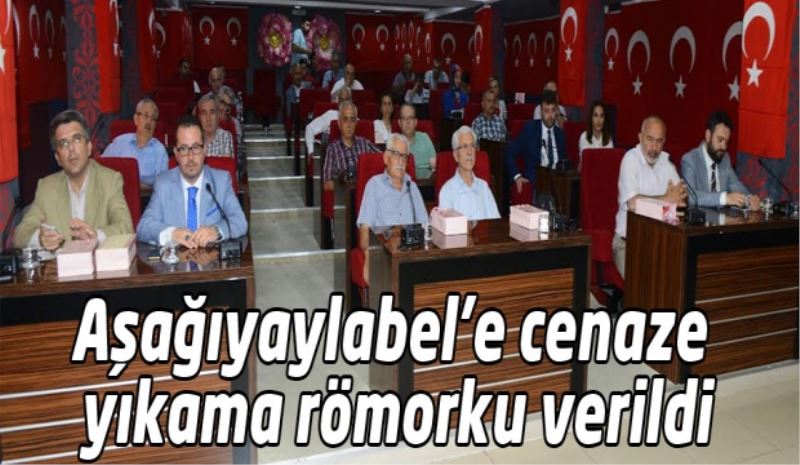 Aşağıyaylabel’e cenaze yıkama römorku verildi