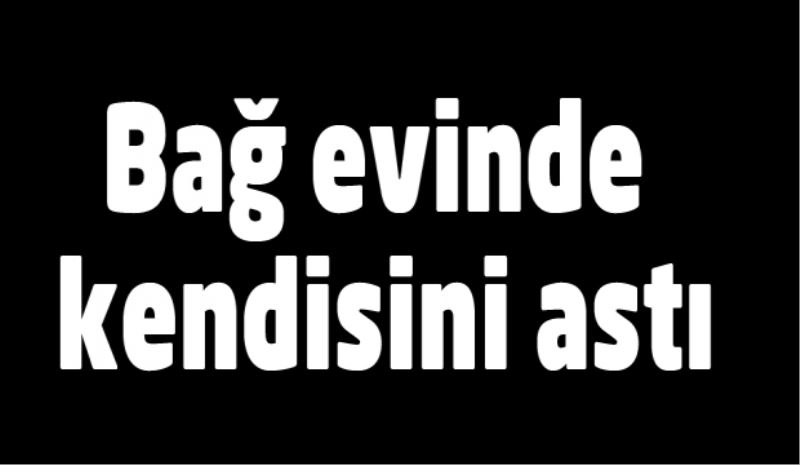 Bağ evinde kendisini astı