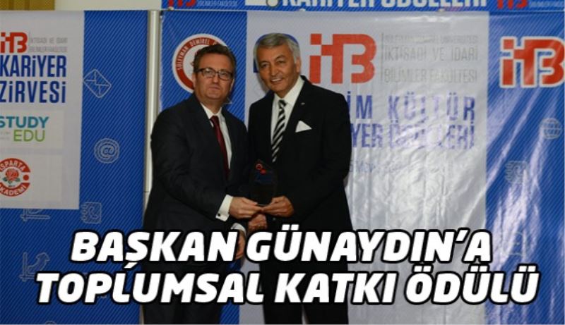 Başkan Günaydın’a Toplumsal Katkı Ödülü