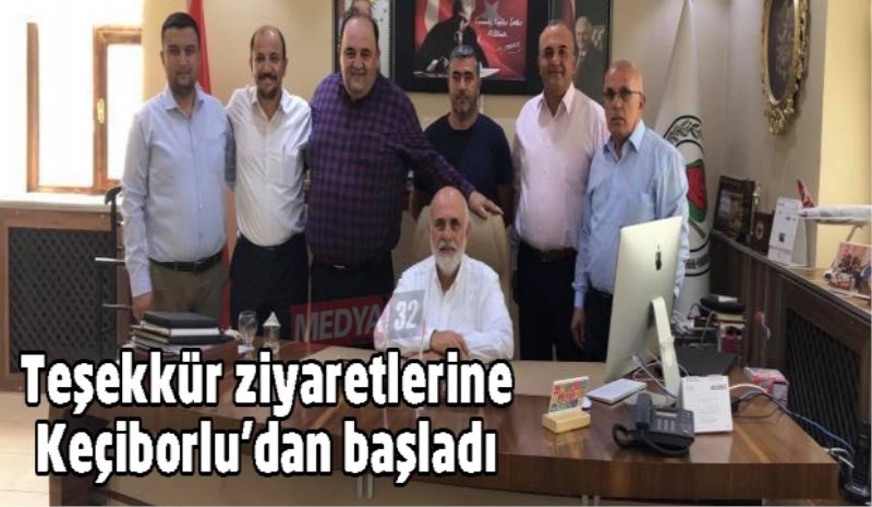 Bilgiç teşekkür ziyaretlerine Keçiborlu