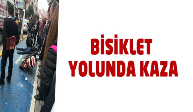 Bisiklet yolunda kaza