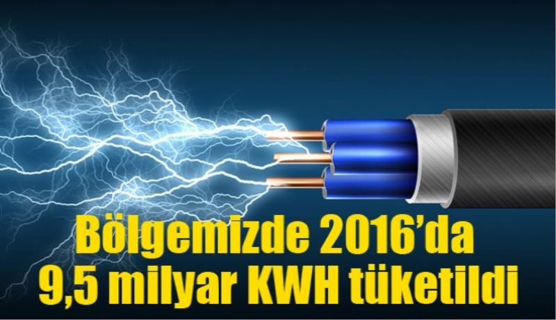 Bölgemizde 2016’da 9,5 milyar KWH tüketildi