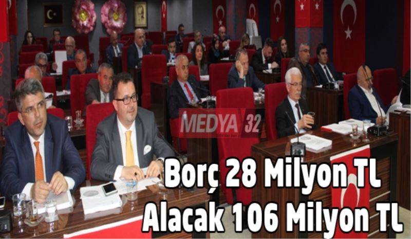 Borç 28 Milyon TL, Alacak 106 Milyon TL
