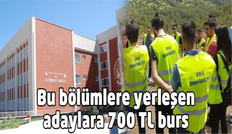 Bu bölümlere yerleşen adaylara aylık 700 TL burs 