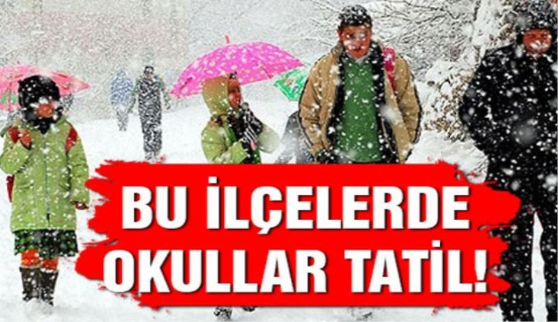 Bu ilçelerde okullar tatil!