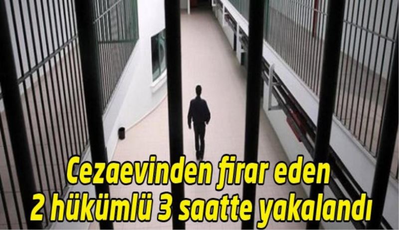 Cezaevinden firar eden 2 hükümlü 3 saat sonra yakalandı