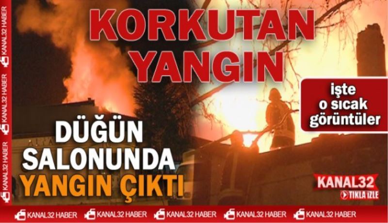 Düğün salonunda yangın çıktı