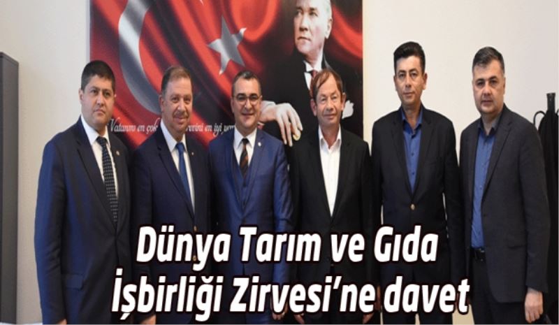 Dünya Tarım ve Gıda İşbirliği Zirvesi’ne davet