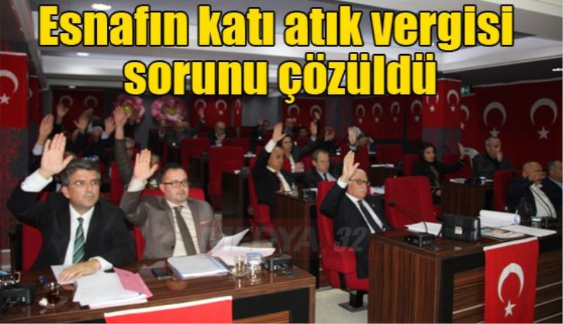 Esnafın katı atık vergisi sorunu çözüldü